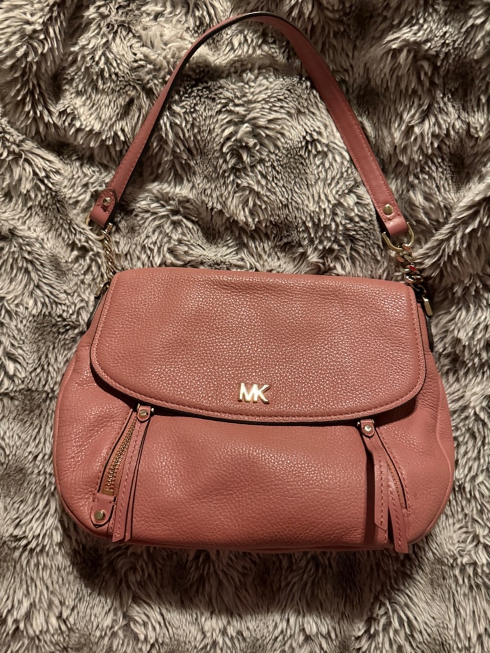 Michael Kors Dusty Rose Leather Shoulder Bag